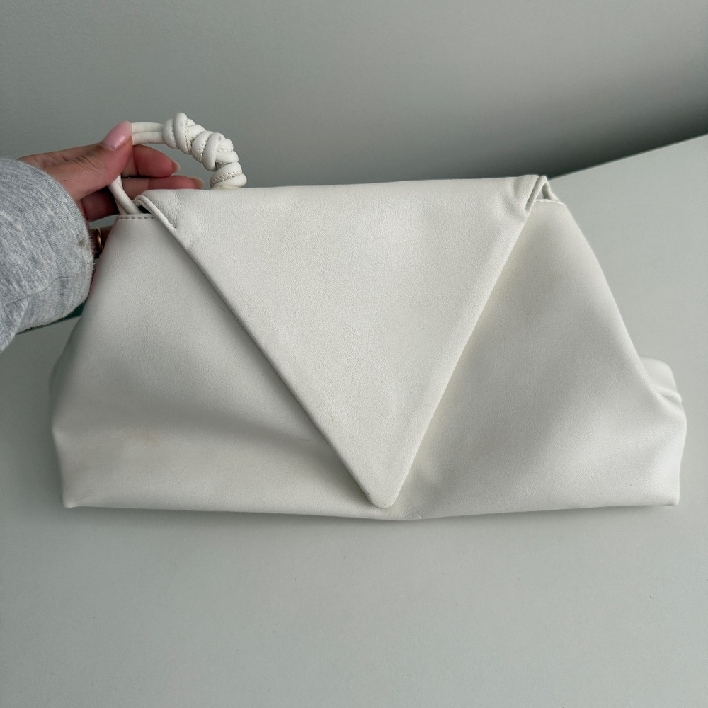 White clutch bag